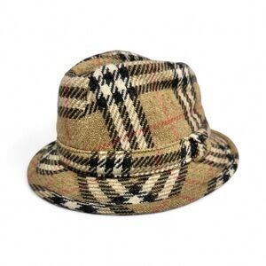 Burberry London Classic Vintage Bucket Hat Nova Check Plaid  Size Large Unisex